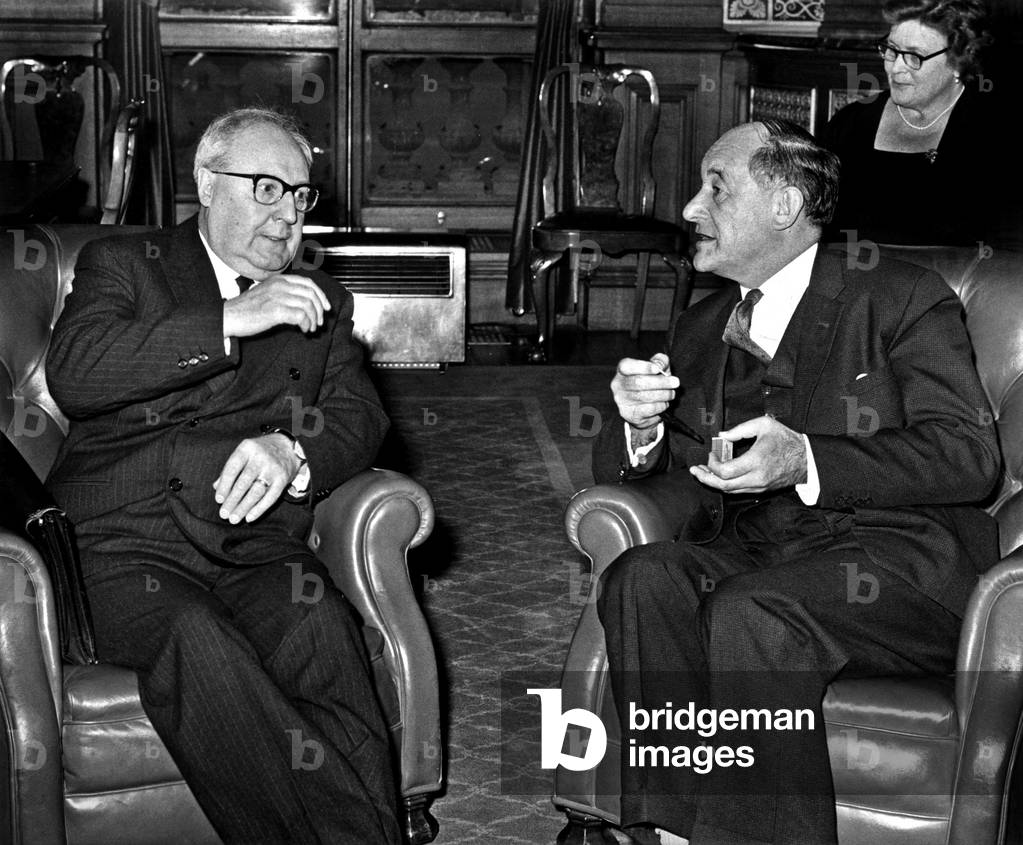 Giuseppe Saragat et Patrick Gordon Walker