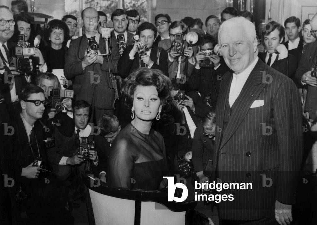 Sophia Loren and Charlie Chaplin