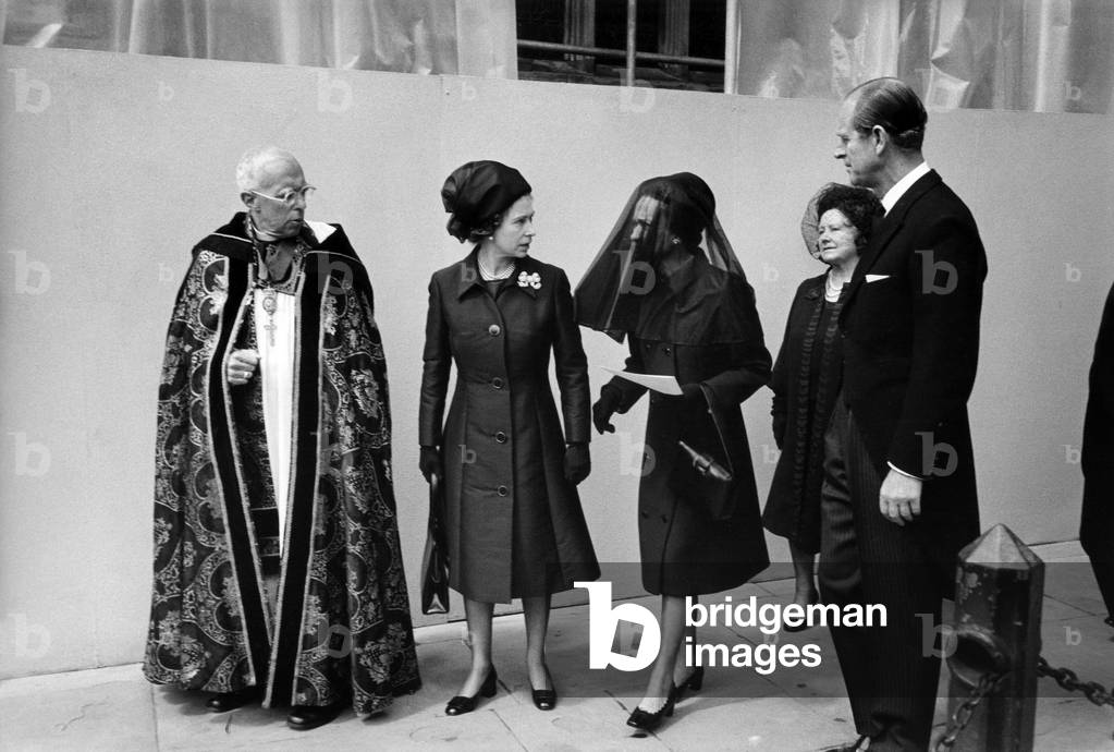 Prince Edward's Funeral, Windsor, England, 1972 (b/w photo)