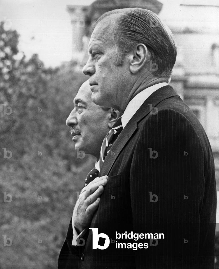 Anouar el Sadate et Gerald Ford