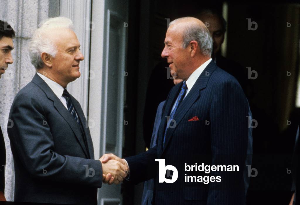 George Shultz et Edouard Chevardnadze