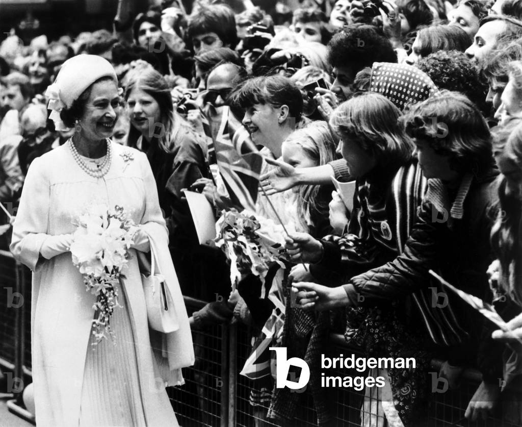 The Silver Jubilee of Queen Elizabeth II, London, 1977 (b/w photo)