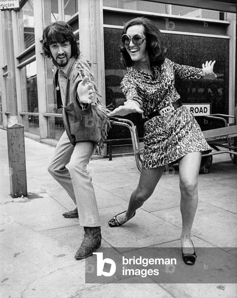 Proby and his dance teacher Shirley Langford at London Airport on July 21, 1969