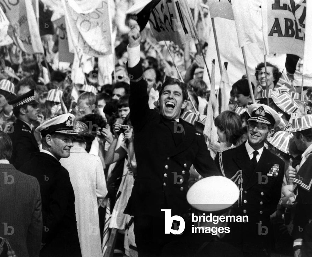 Prince Andrew returns from the Falklands
