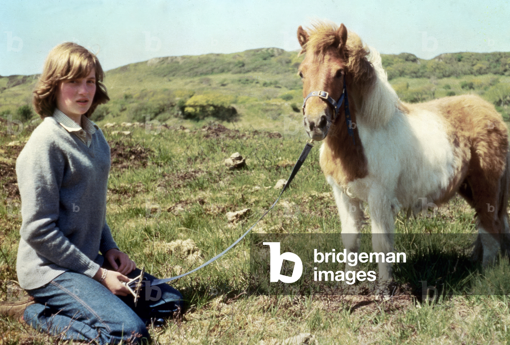 Diana Spencer and her pony