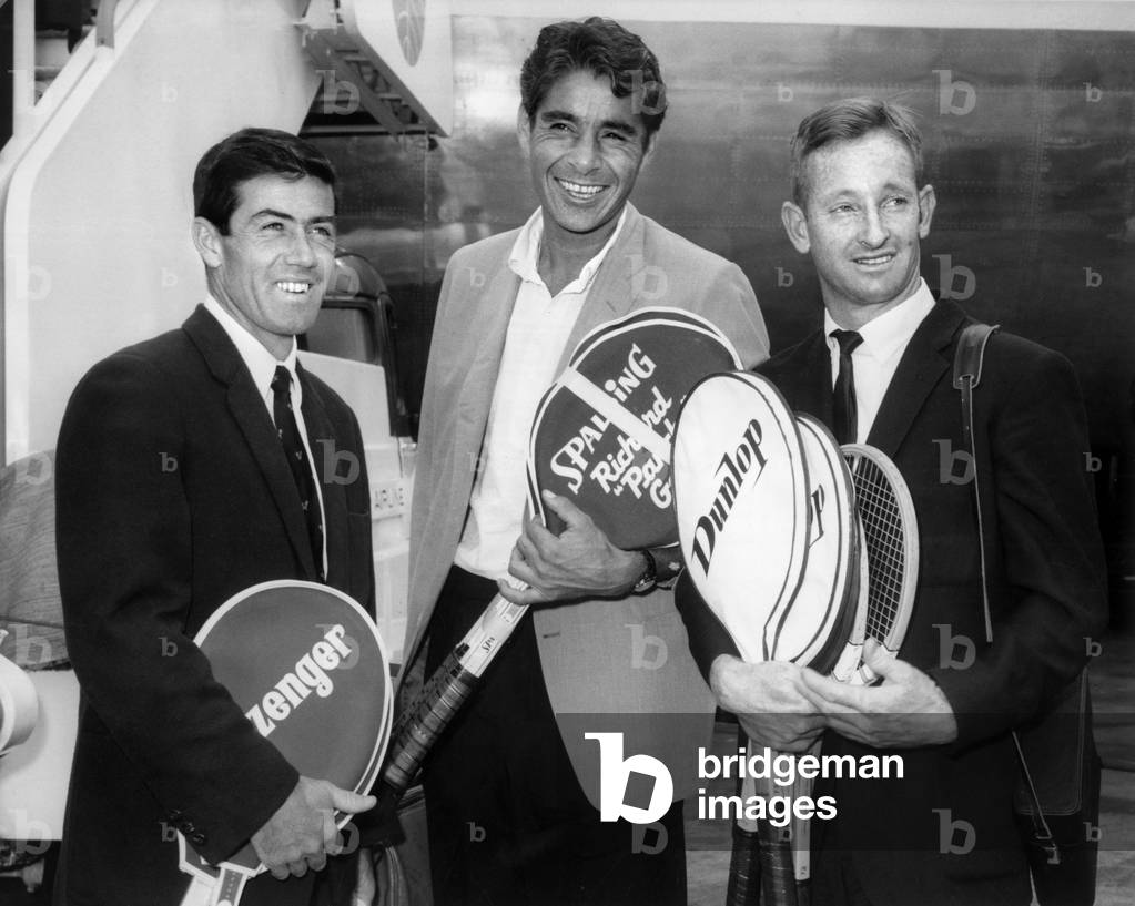 Ken Rosewall Pancho Gonzales et Rod Laver