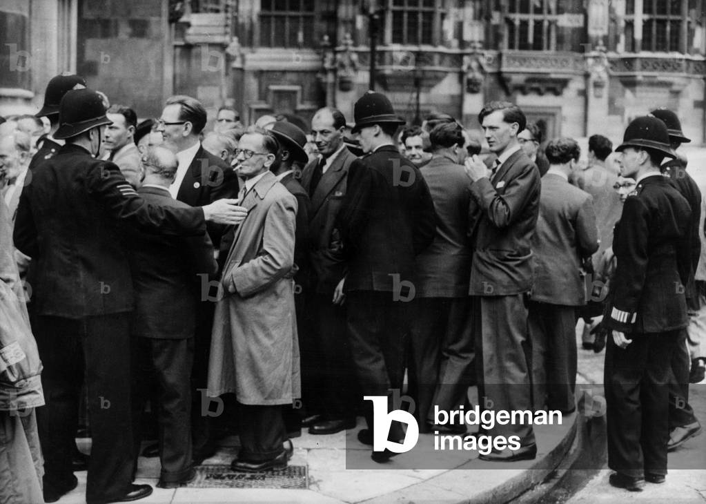 British car industry workers on strike