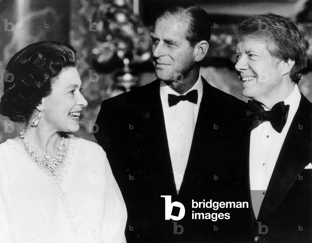 La reine Elisabeth et Jimmy Carter