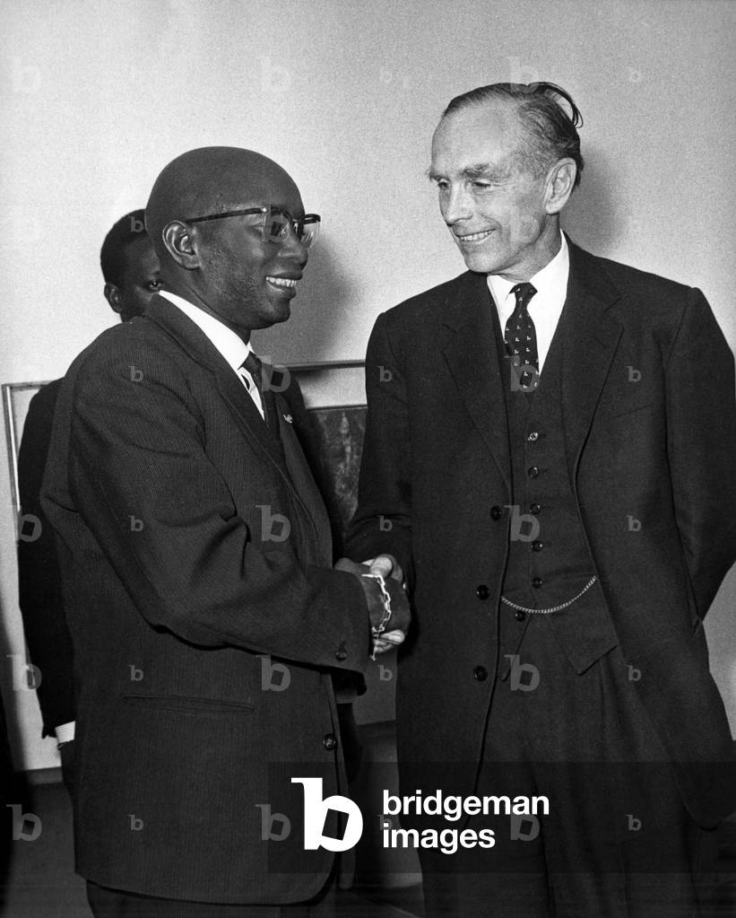 King Mwambusta of Burundi and Lord Home