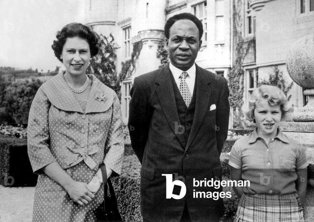 Elizabeth II and Kwame Nkrumah, 1959 (b/w photo)