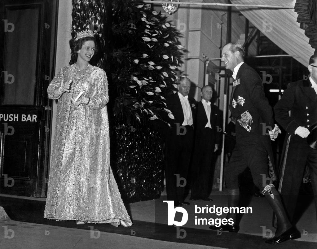 Queen Fabiola of Belgium with Prince Consort Philippe, Duke of Edinburgh