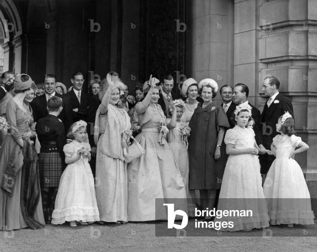 Marriage of Margaret of England, 1960 (b/w photo)