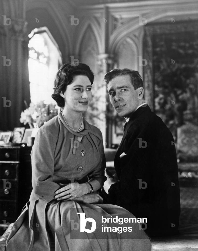 Princess Margaret of England and her fiance Antony Amstrong Jones
