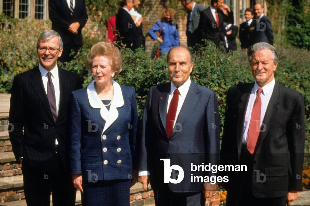 Major, Thatcher, Mitterrand, Dumas