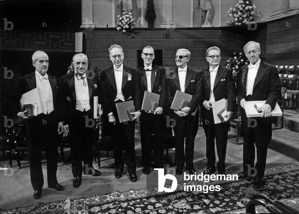 Nobel Prize laureate 1970 (b/w photo)