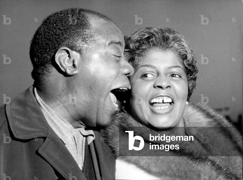 Louis Armstrong and his wife Lucille, 1959 (photo)