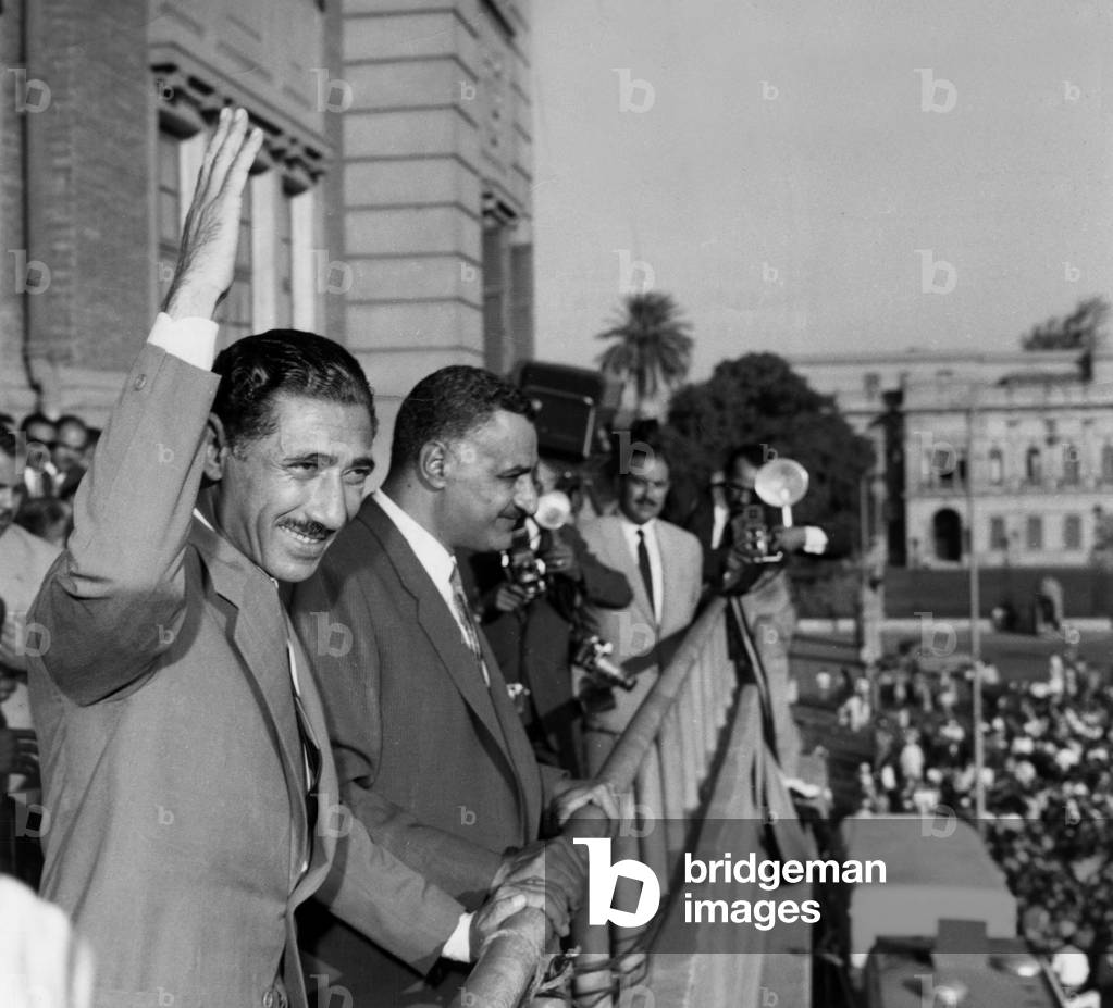 Le President Gamal Abdel Nasser et le Marechal Abdel El Hakin Amer