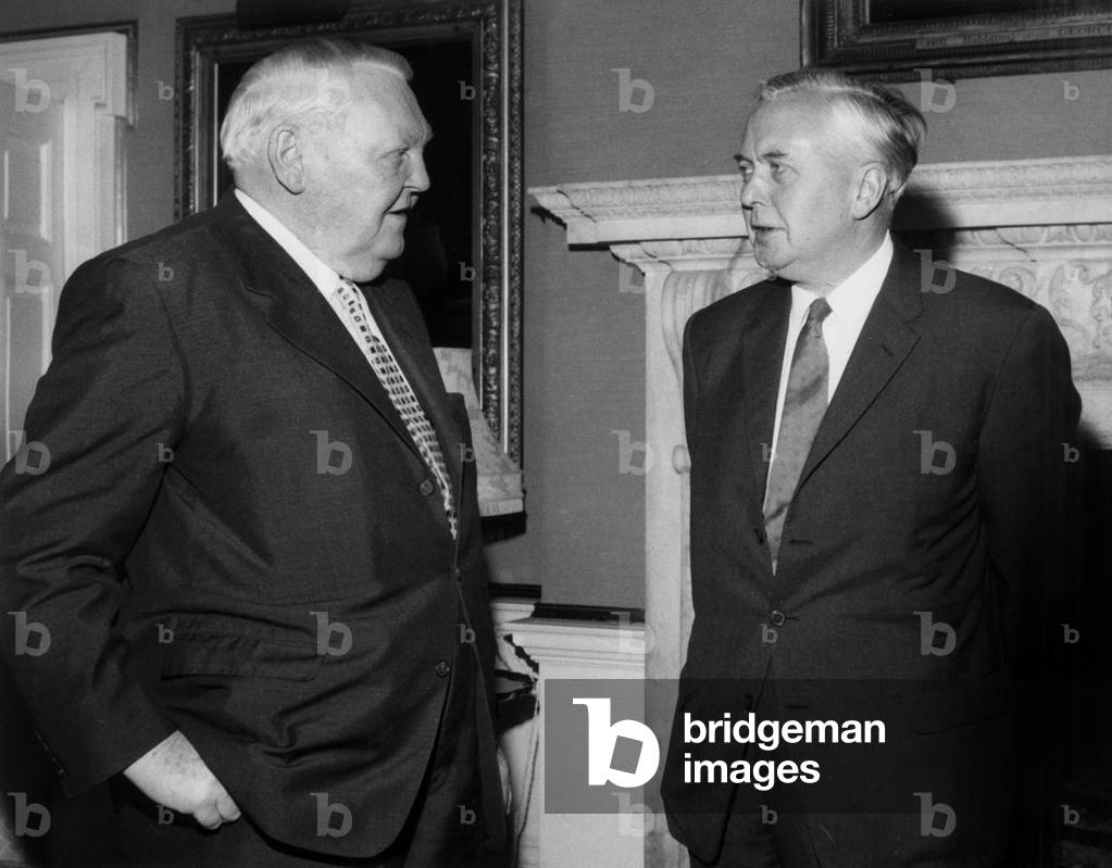 Mr Harold Wilson et Dr Ludwig Erhard