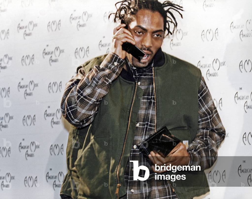 American rapper Coolio at Music Award in Los Angeles, 1996