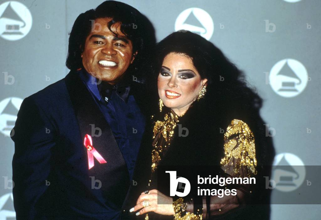 James Brown And His Wife Ingrid At Grammy Awards 1993 (photo)