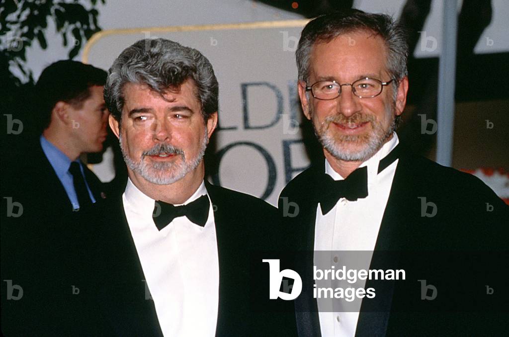Steven Spielberg and Georges Lucas at Golden Globe Awards 1999 (photo)
