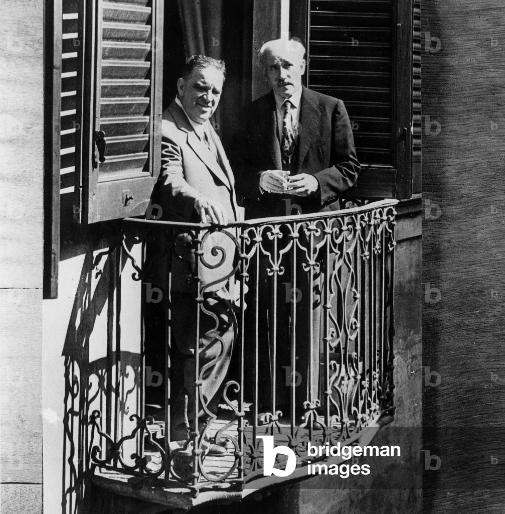 Fiorello La Guardia Et Arturo Toscanini in Milan July 27, 1946 (b/w photo)