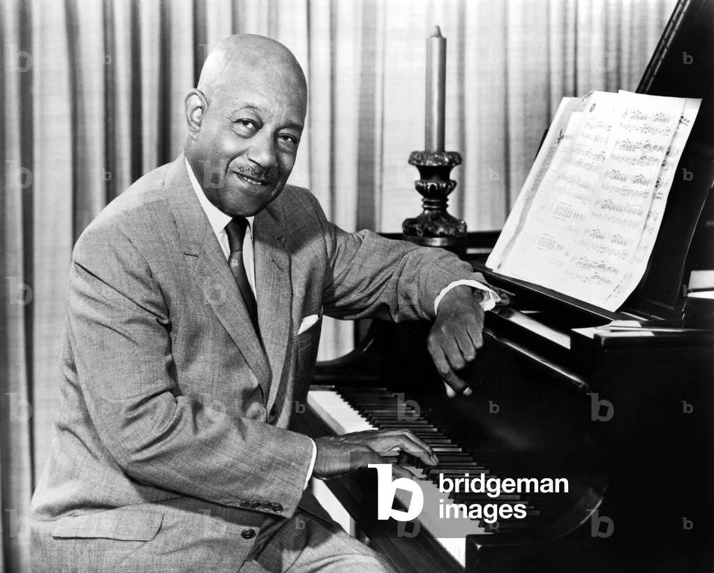 Eubie Blake (1883-1983) American Ragtime Composer and Pianist C. 1945 (b/w photo)
