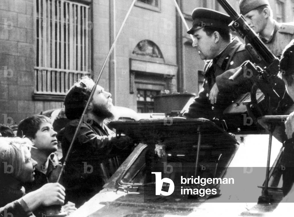The Prague Spring : Soviet Invasion of Czechoslovakia September 07, 1968 (b/w photo)