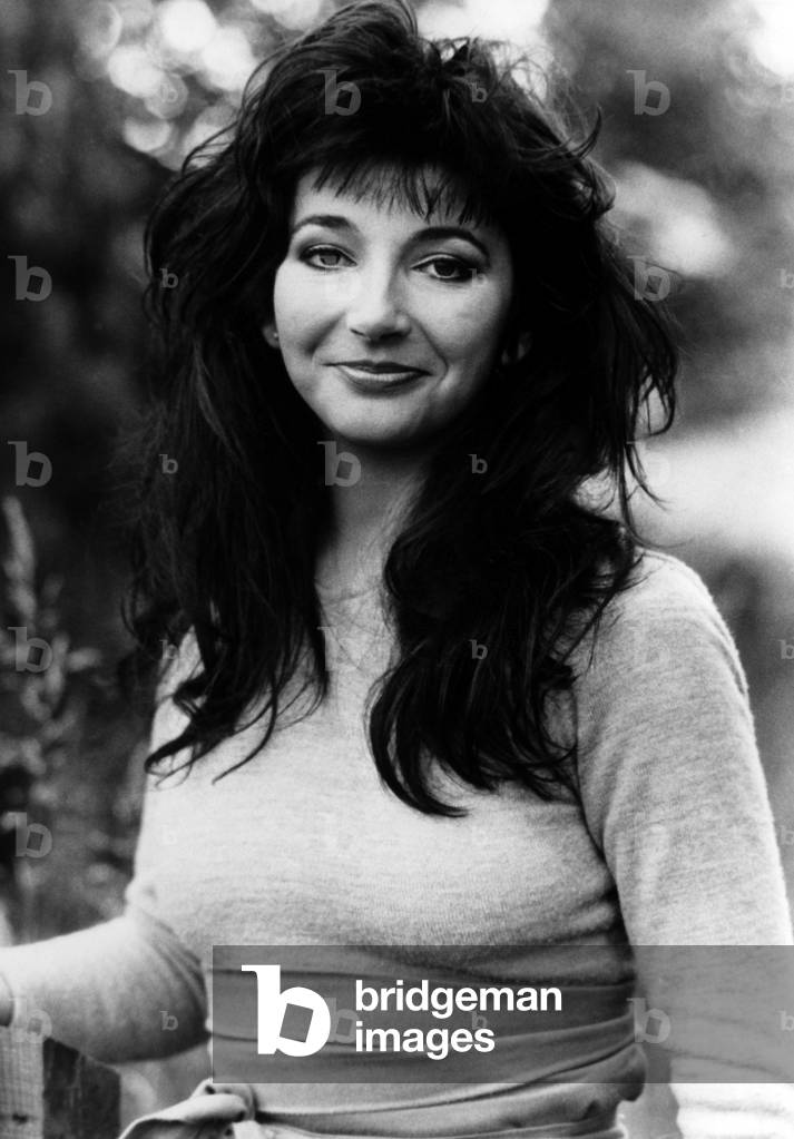 British Singer Kate Bush, August 5, 1985 (b/w photo)