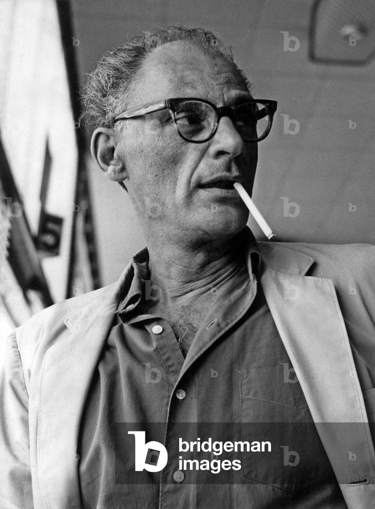 Arthur Miller July 1967 during Short-Stay in Geneva Before Going To Writers Congress in Abidjan (b/w photo)