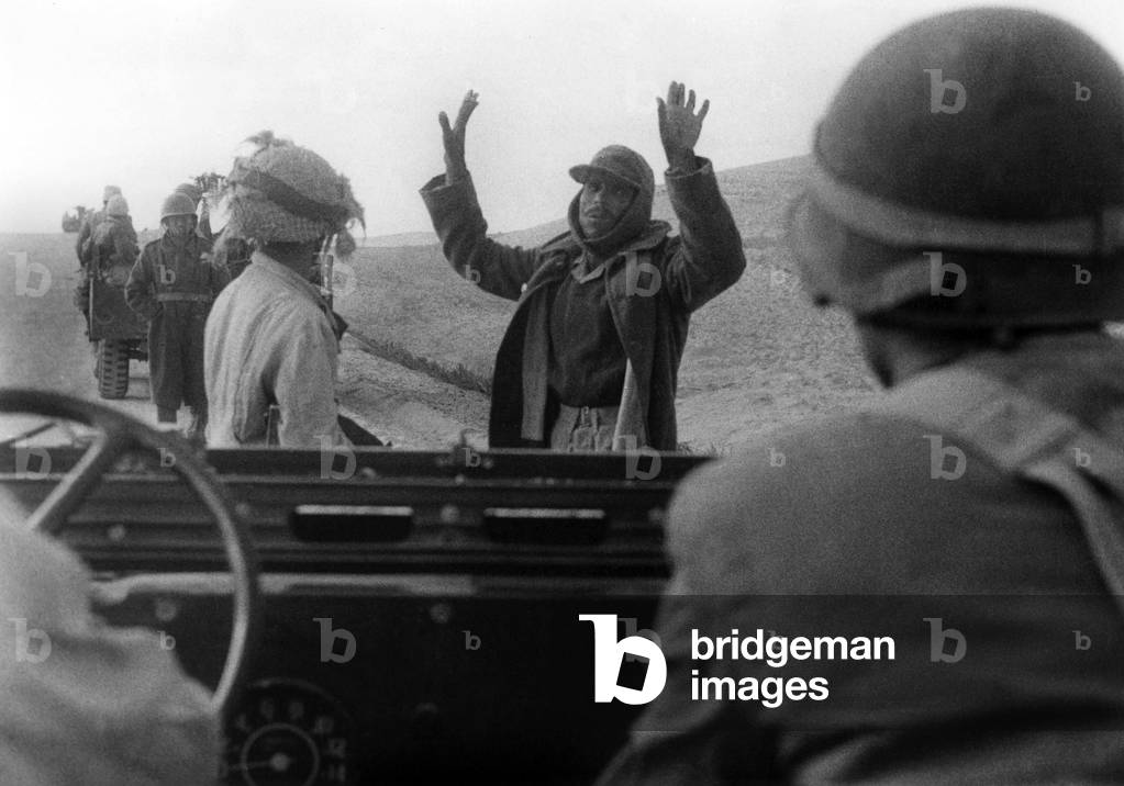 Egyptian Prisoners November 3, 1956 during Suez War (b/w photo)