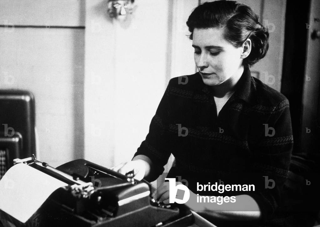 Doris Lessing English Feminist Novelist here C. 1946 (b/w photo)