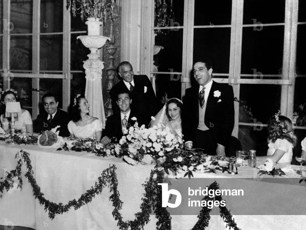 Aristotle Onassis (1902-1975) For his Wedding With Athina (Tina) Livanos December 28, 1946 (b/w photo)