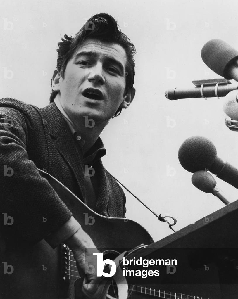 Phil Ochs Folk Singer and Composer in The 60'S (b/w photo)