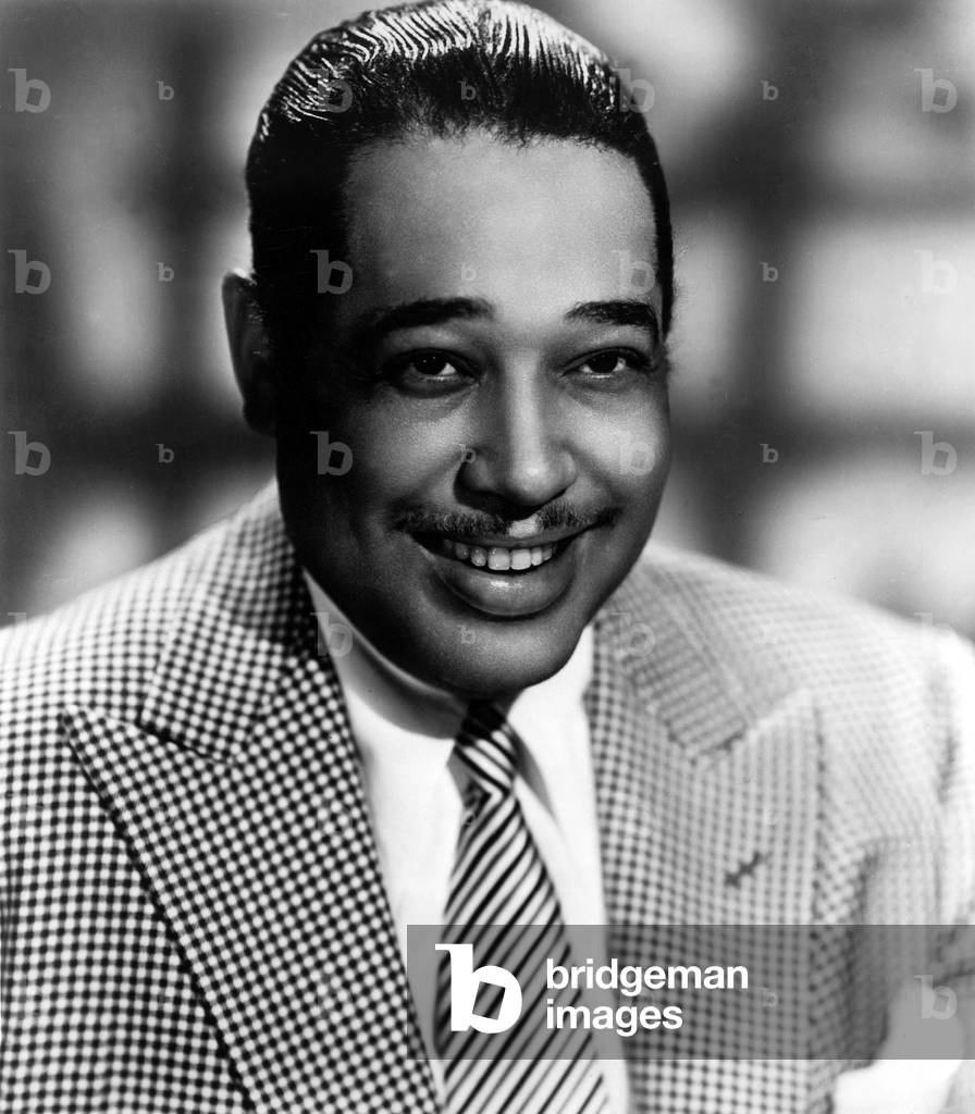 Duke Ellington (1899-1974) American Pianist and Composer here C. 1945 (b/w photo)