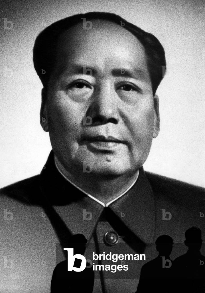 Mao Zedong (1893-1976) Leader of Chinese Communist Party President of Popular China 1949-1959 and 1968-1976 here C. 1950 (b/w photo)