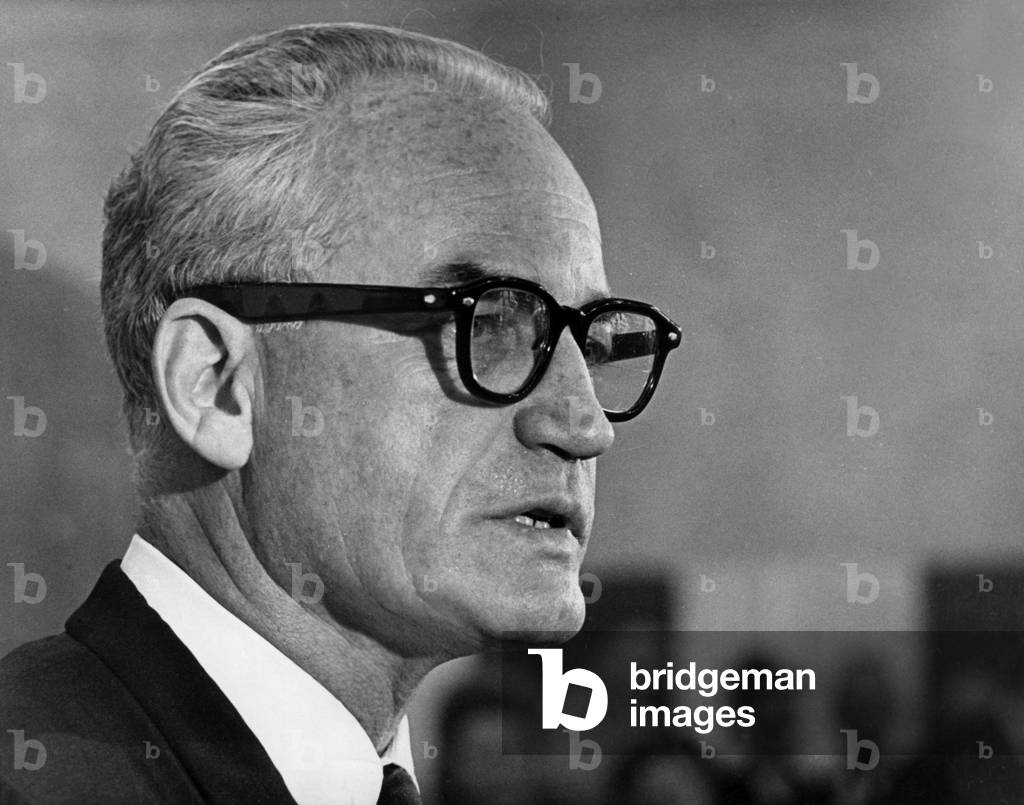 Barry Morris Goldwater, Candidate at The Presidential Election in U.S.A, in 1964 (b/w photo)