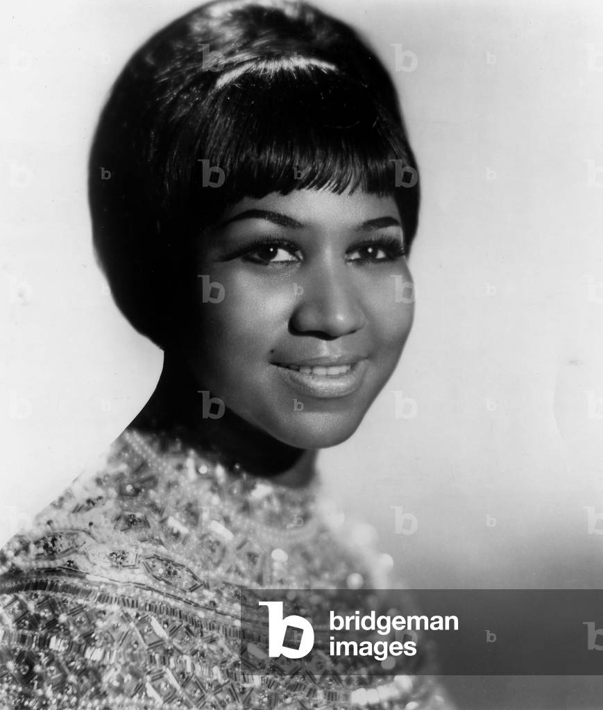 Aretha Franklin Jazz American Singer in 1960 (b/w photo)