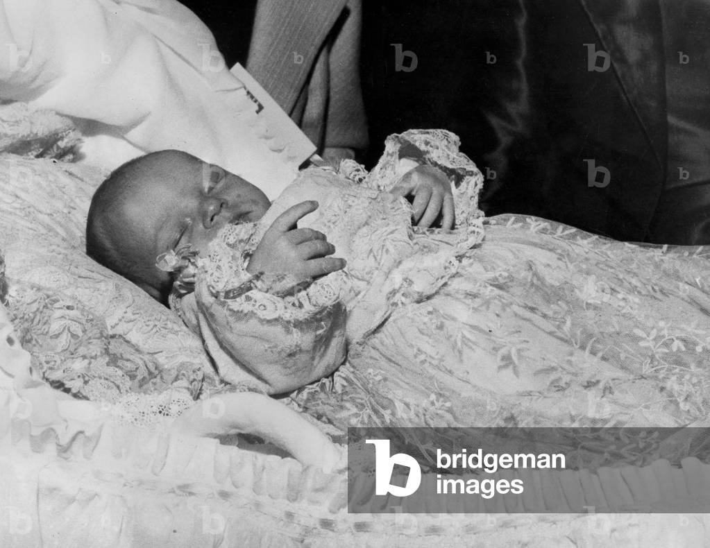 Bapteme Of Bianca Girl Of Princess Claude De France (Daughter Of The Count-De-Paris) And Of Prince Amedee Iii Of Savoy Duc D'Aosta. April 1966 (b/w photo)