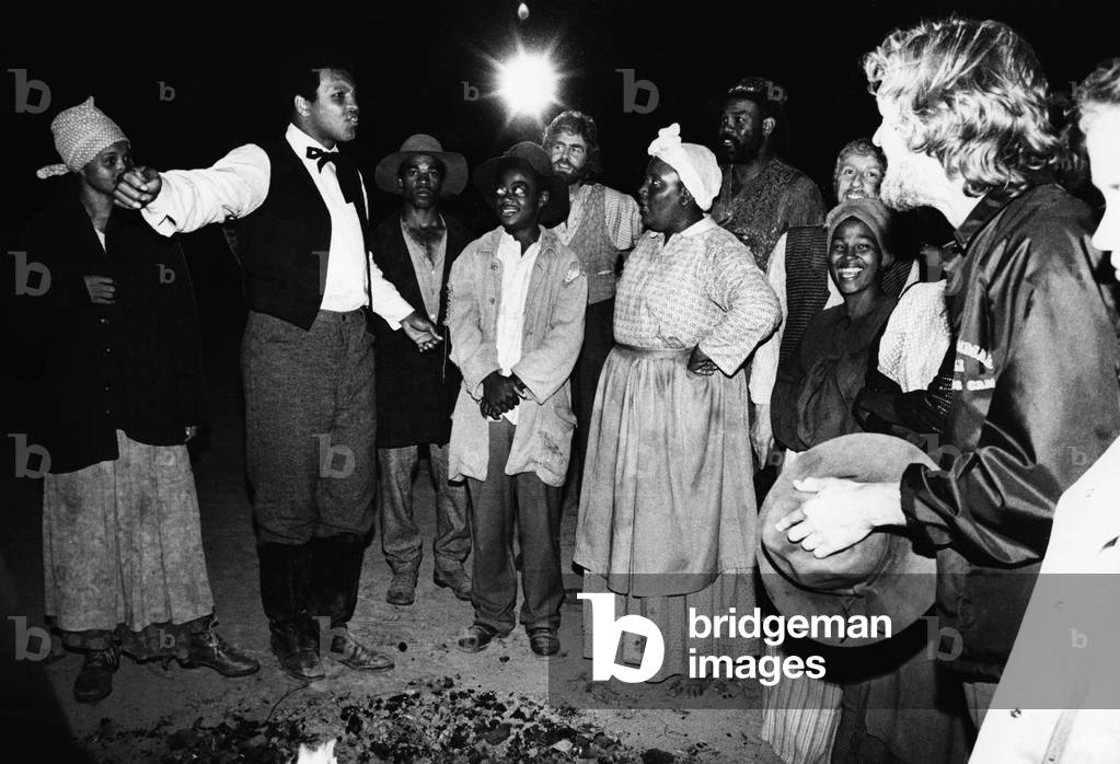 The Boxer Mohammed Ali (Cassius Clay) on Set of Film 