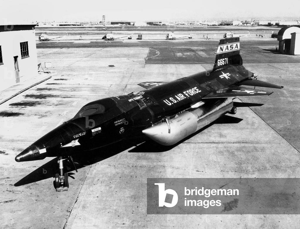 The North American X-15 Rocket Plane Used By Nasa in 1959-1968 (b/w photo)