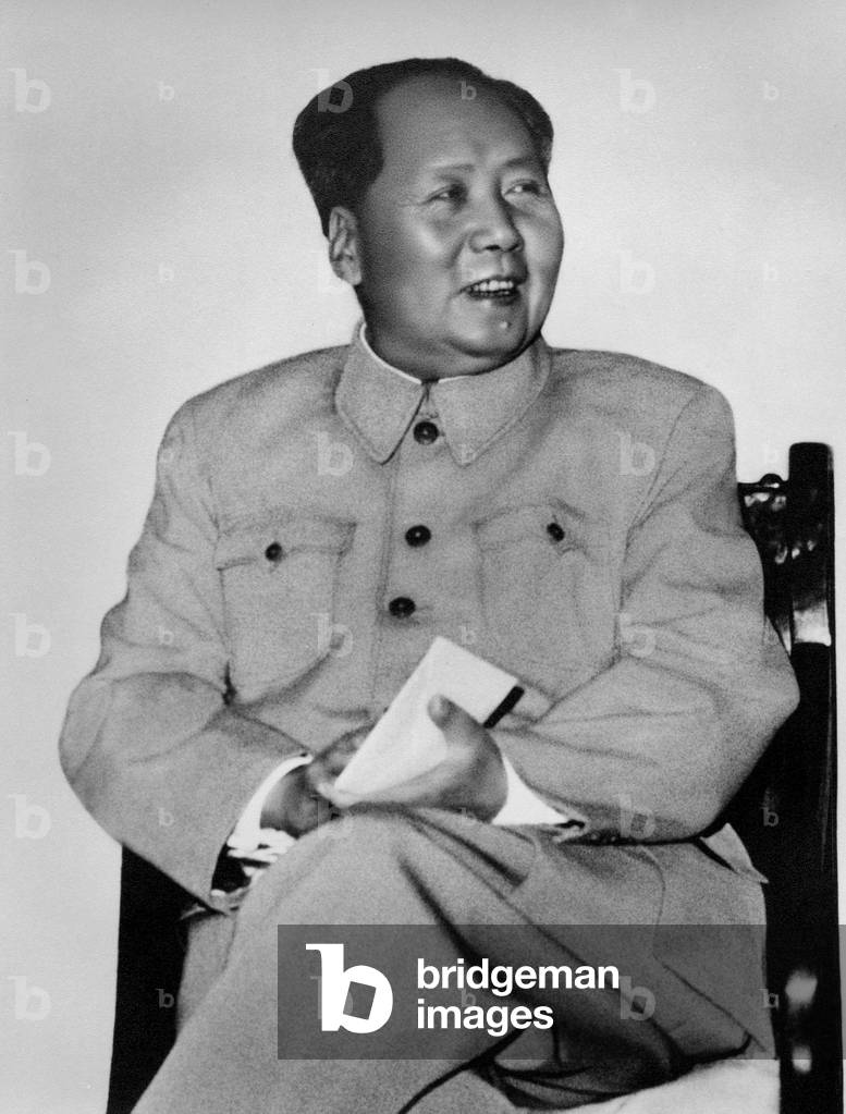 Mao Zedong (1893-1976) Leader of Chinese Communist Party President of Popular China 1949-1959 and 1968-1976 here C. 1950 (b/w photo)
