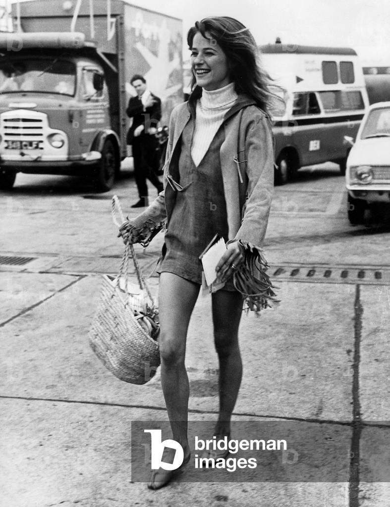 21 Years Old Charlotte Rampling, July 26 1968 (b/w photo)