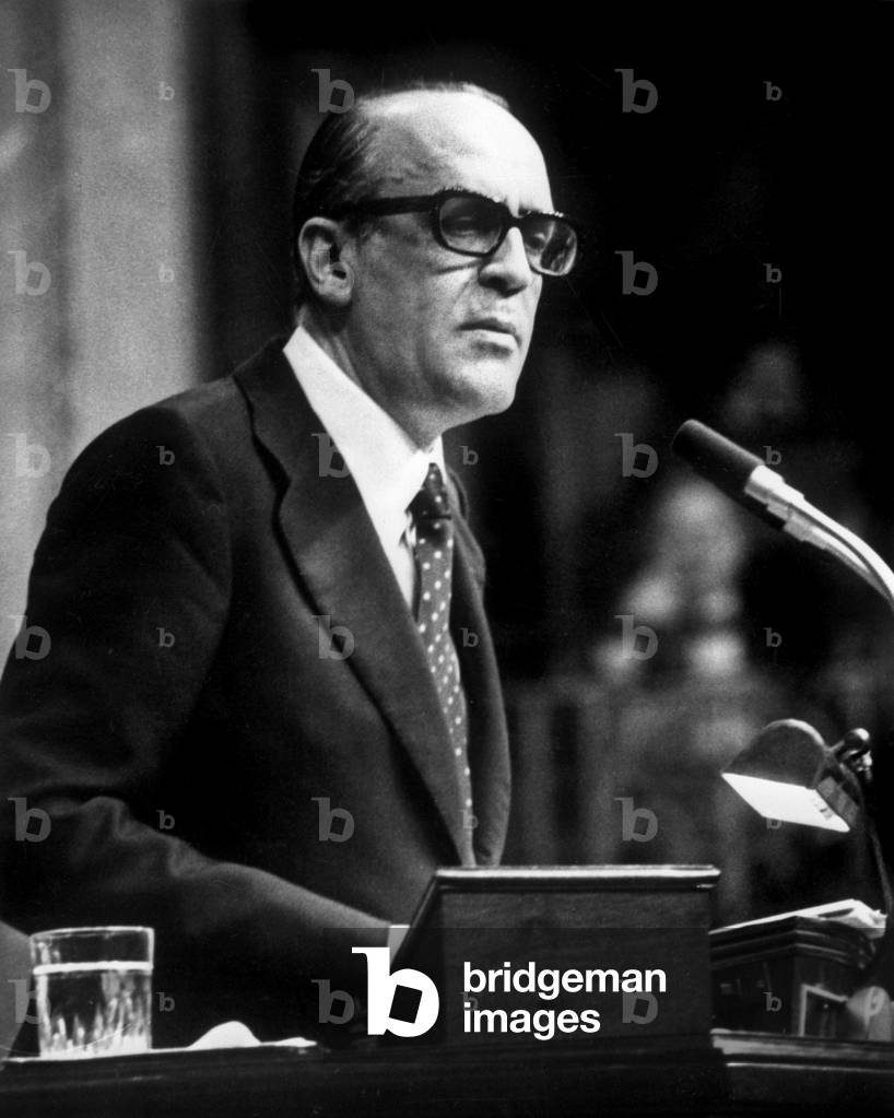 Leopoldo Calvo Sotelo Y Bustelo (1926-2008) Spanish politician, President of the Government During the D¿cratic Transition, Here A Madid February 26, 1981 Negb23679Pl (b/w photo)
