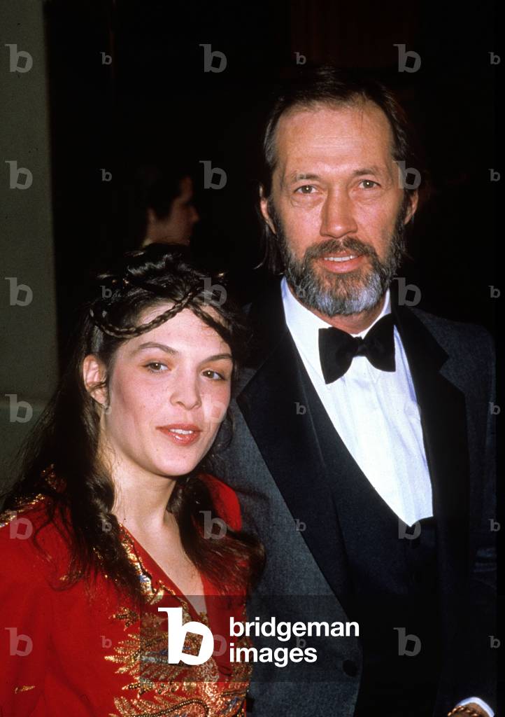 David Carradine and his Daughter Calista at Golden Globes 1982 (photo)