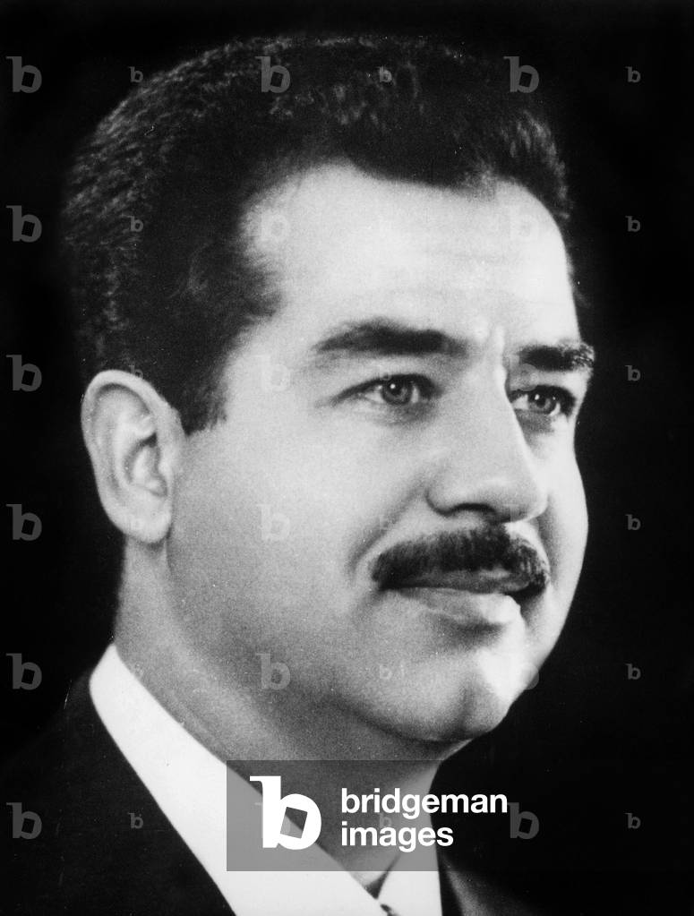 Saddam Hussein President of Iraq in 1979-2003 C. 1970 (b/w photo)