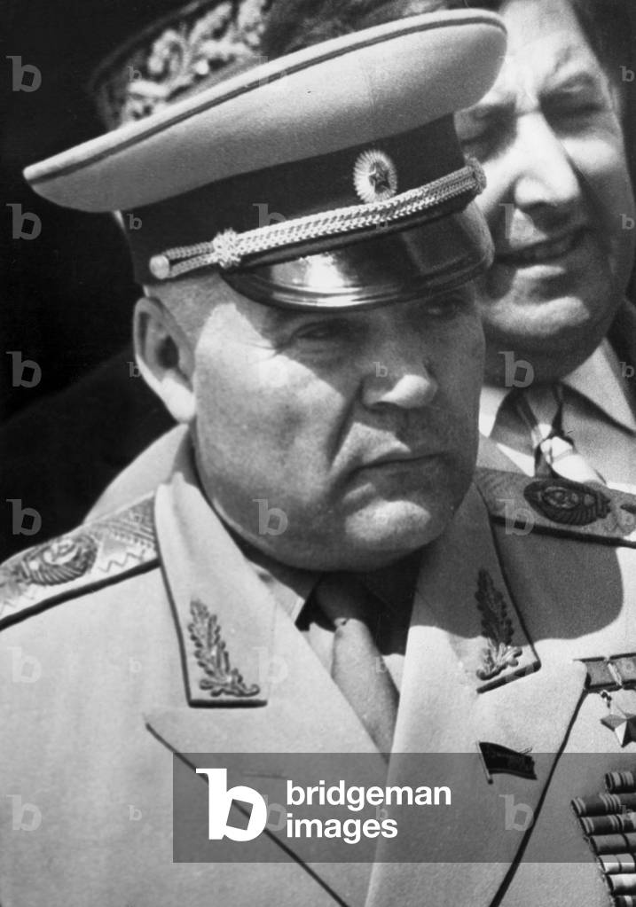 The Field Marshal Rodion Malinovski, Defense Minister during The Presidence of Nikitakroutchev in Urss (b/w photo)