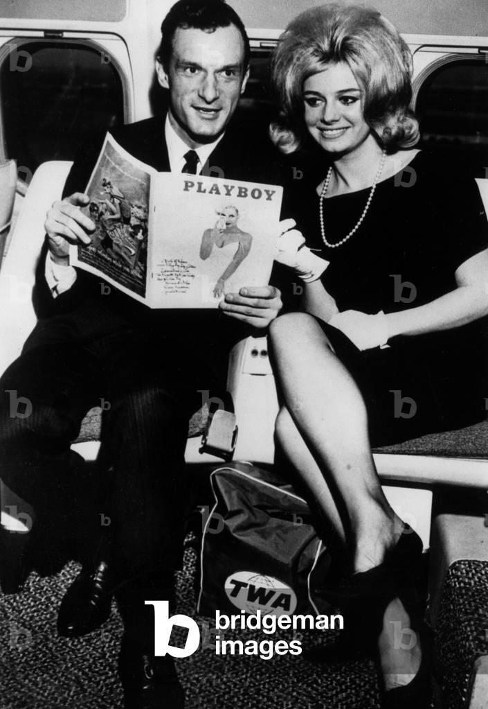 Hugh Hefner and Cynthia Maddox February 2, 1962 (b/w photo)