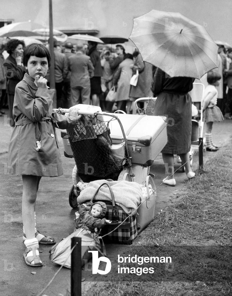 As The Communists Closed East Berlin Border Refugees Managed To Report To The Big Marienfeld Refugee Camp in West Berlin August 14, 1961 (b/w photo)