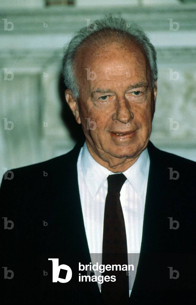Itzhak Rabin (1922-1995) Israeli Prime Minister here in 1994 (photo)